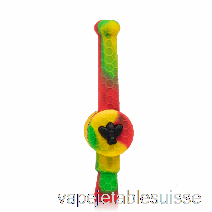 Vape Suisse Stratus Reclaimer Honey Dipper Silicone Dab Paille Rasta (vert / Rouge / Jaune)
